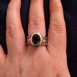 Silpada ring with brown stone
